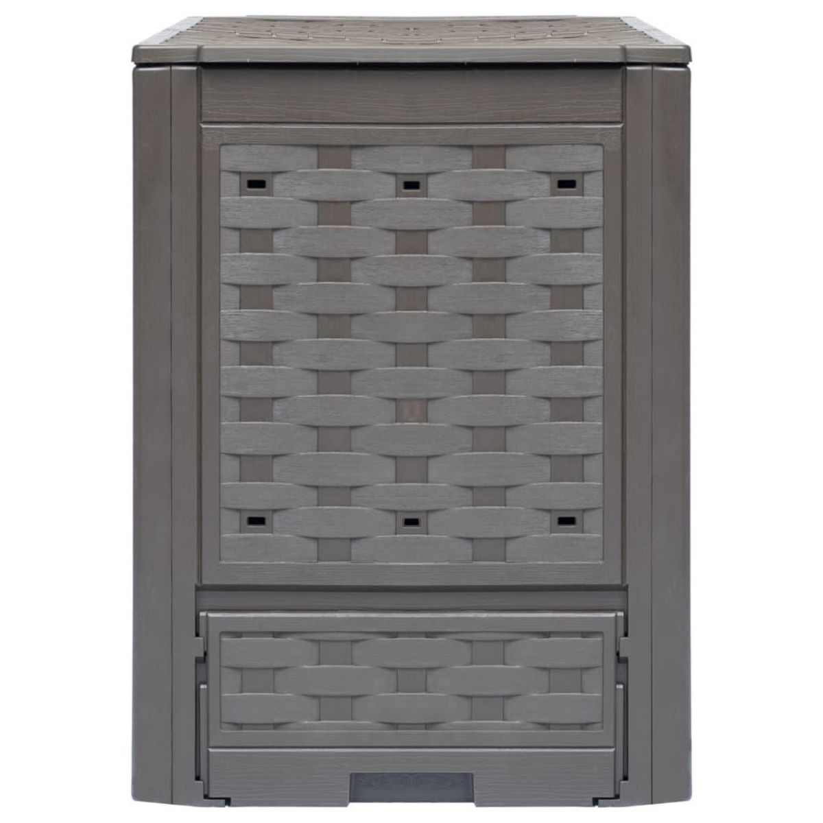 VIDAXL Composteurs de jardin 3 pcs 60x60x83 cm 900 L Plastique rotin