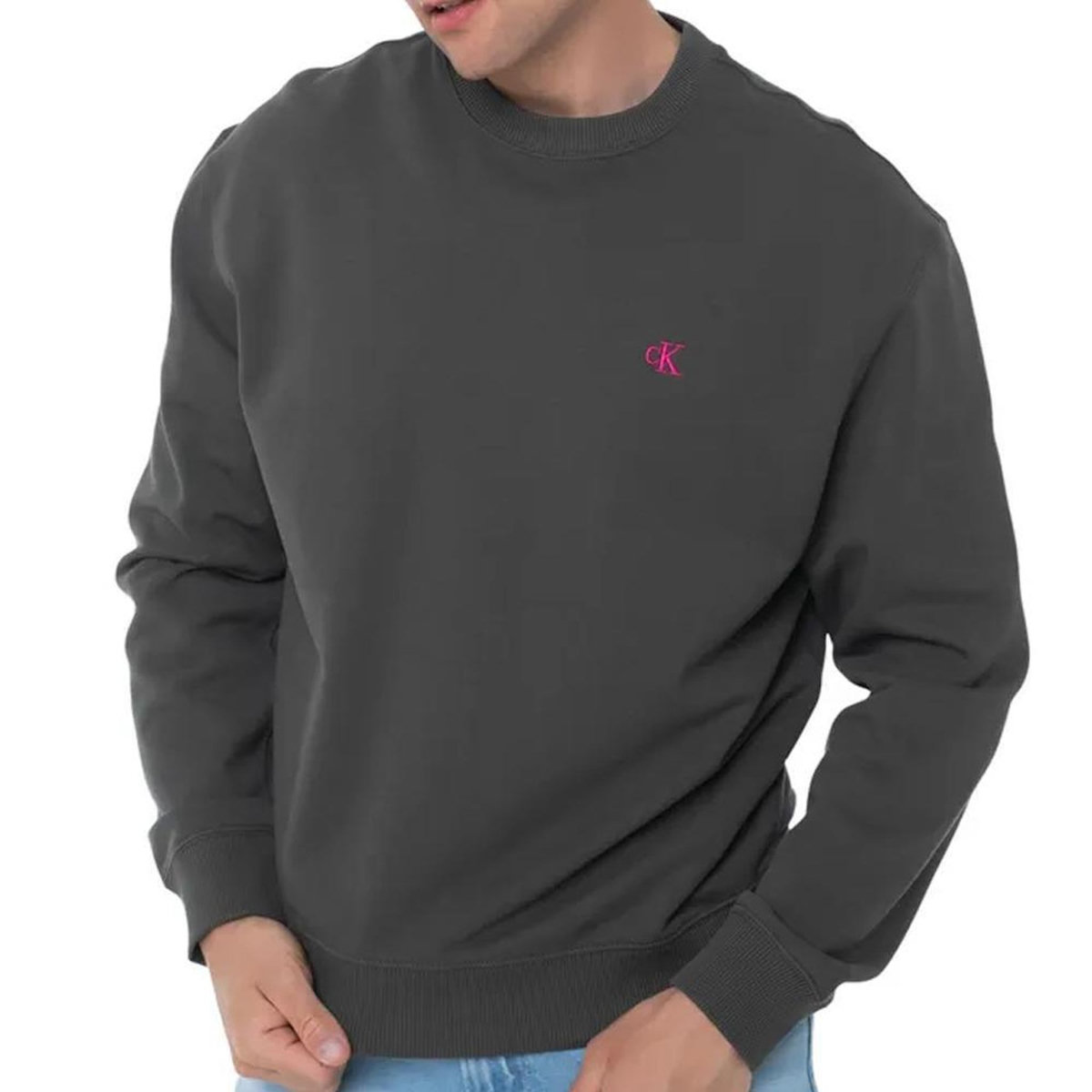 CALVIN KLEIN JEANS Sweat  anthracite Homme Calvin Klein 350terry Monog