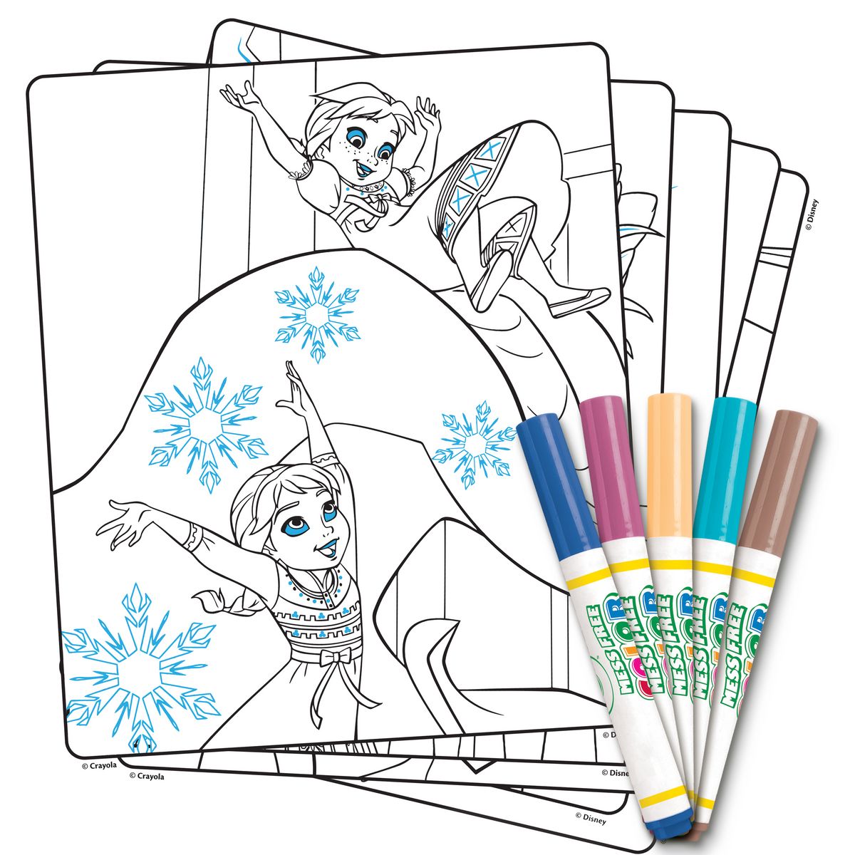 Crayola - Kit de coloriage magique color wonder sans tâche - La reine des neiges 2
