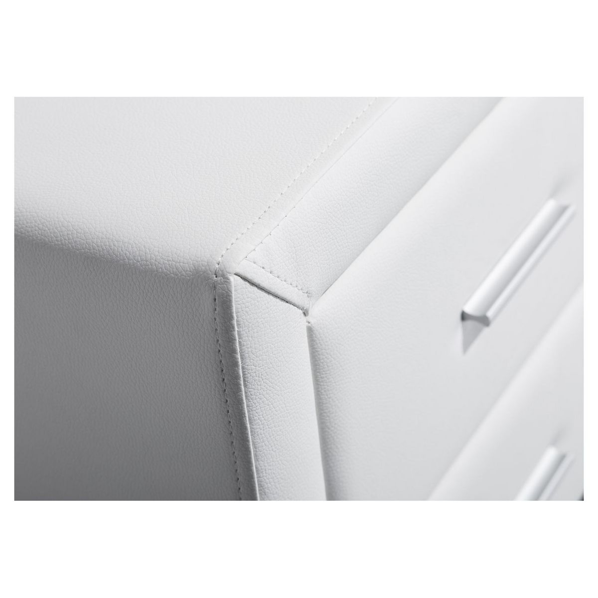 Table de chevet 2 tiroirs en PU LAGOA