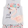Voir la diapositive 2 : IN EXTENSO Pyjashort flamant rose fille