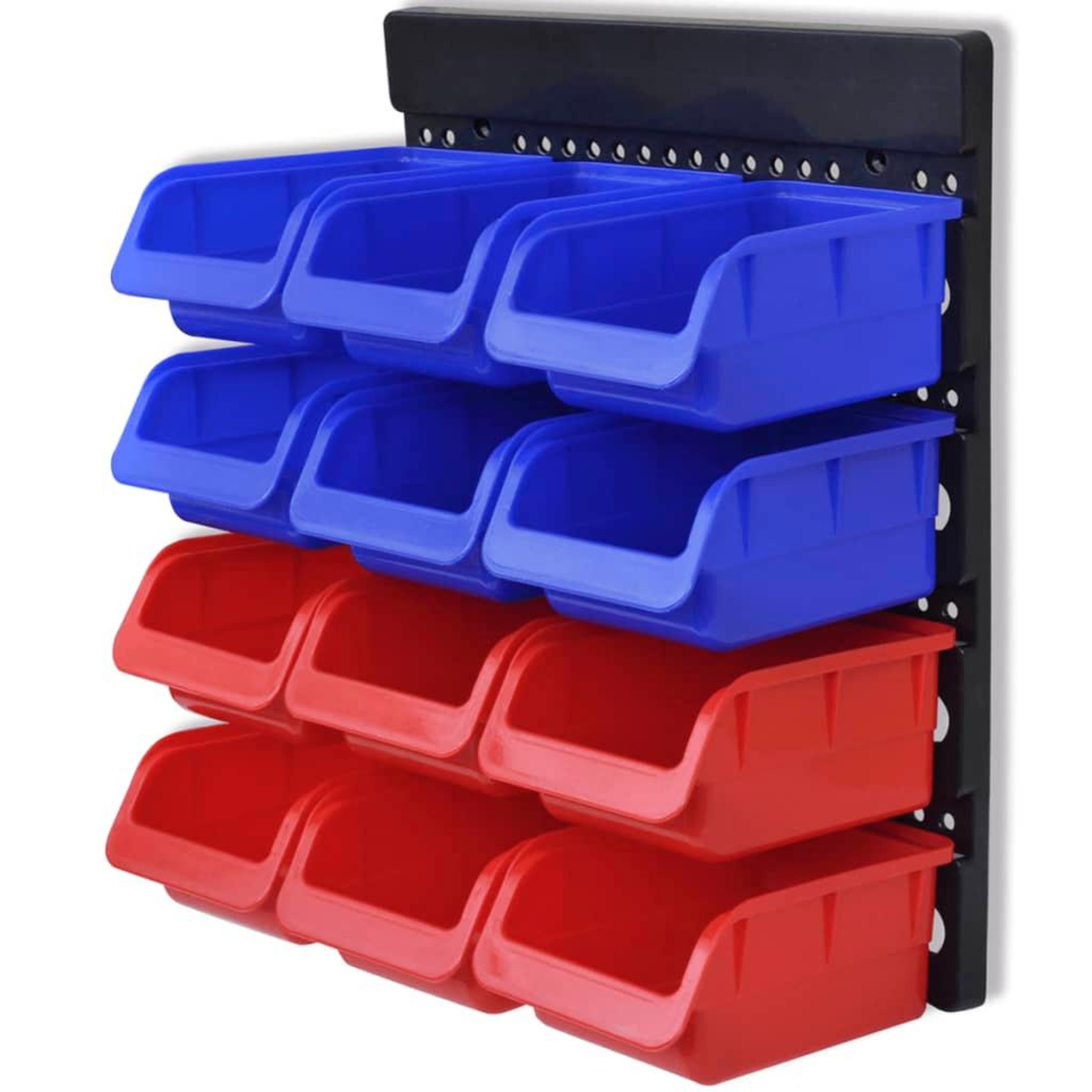 Voir la diapositive 5 : VIDAXL Etagere a outils de garage murale 2 pcs Bleu et rouge