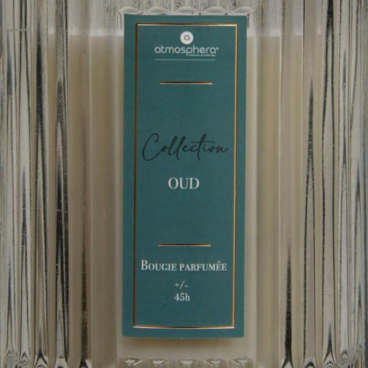 ATMOSPHERA Bougie Parfumée en Verre  Albie  290g Bois de Oud
