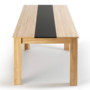 Voir la diapositive 4 : ID MARKET Table à manger rectangle GEORGIA 8 personnes imitation hêtre et noire 160 x 90 cm