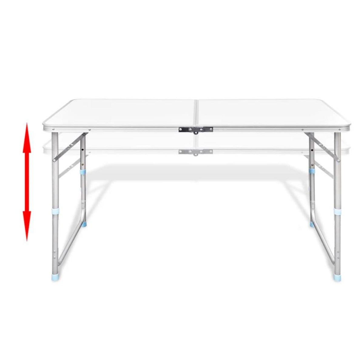VIDAXL Ensemble de table pliable de camping et 4 tabourets 120x60 cm