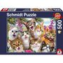 Voir la diapositive 2 : Schmidt Puzzle 500 pièces : Selfie de chats