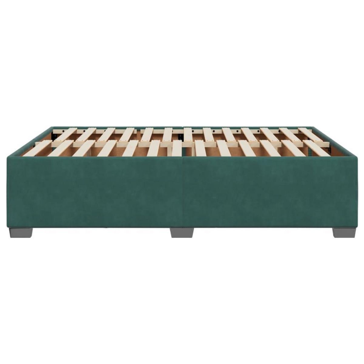 VIDAXL Cadre de lit sans matelas vert fonce 140x200 cm velours