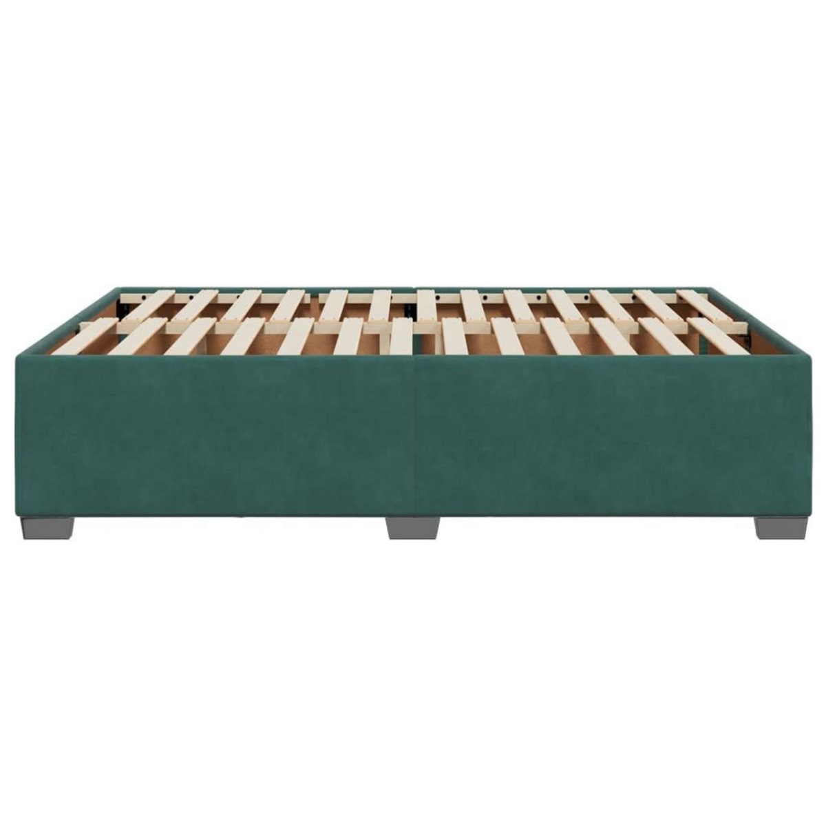 VIDAXL Cadre de lit sans matelas vert fonce 140x200 cm velours