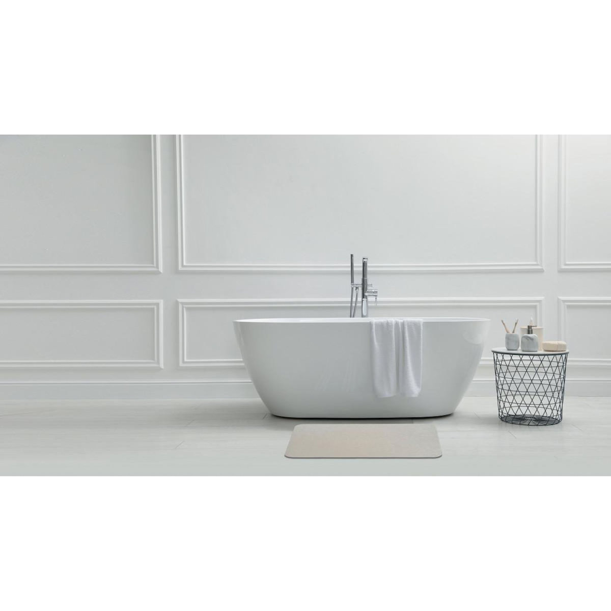 GUY LEVASSEUR Tapis de bain diatomite taupe 39x60cm