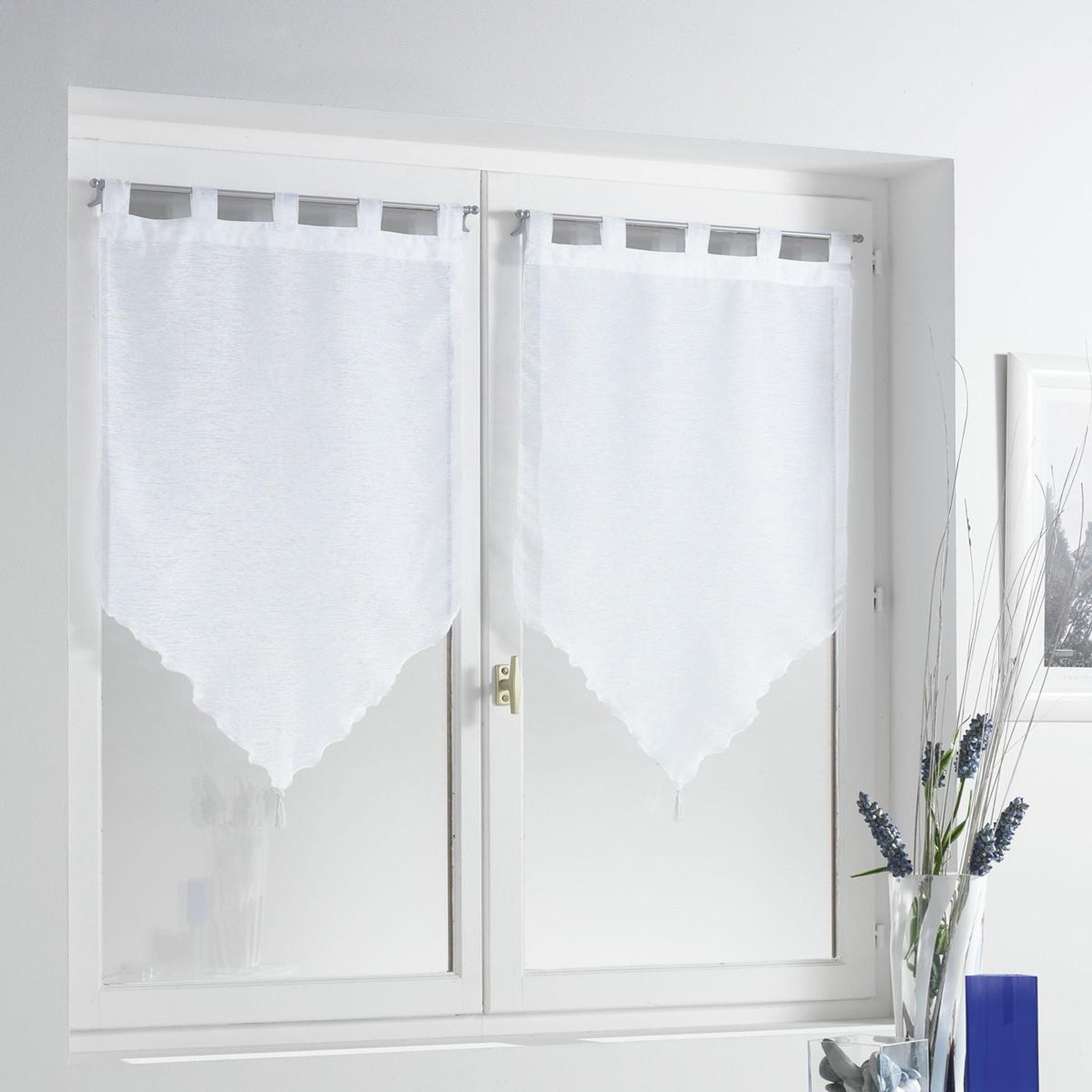 Douceur d'Intérieur Paire de voilages  lisséa  60x120cm blanc