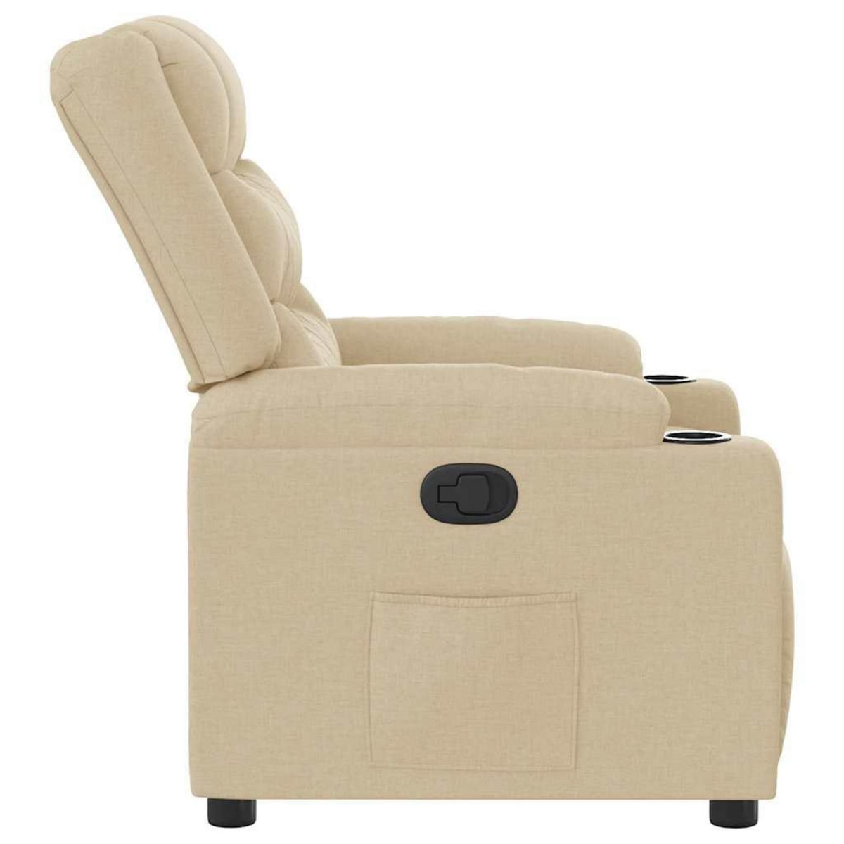 VIDAXL Fauteuil inclinable Creme Tissu