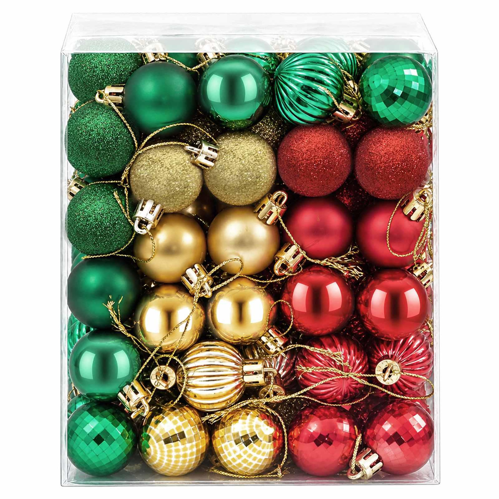 Voir la diapositive 4 : VIDAXL Ensemble de boules de Noël 150 pc Rouge, dore et vert