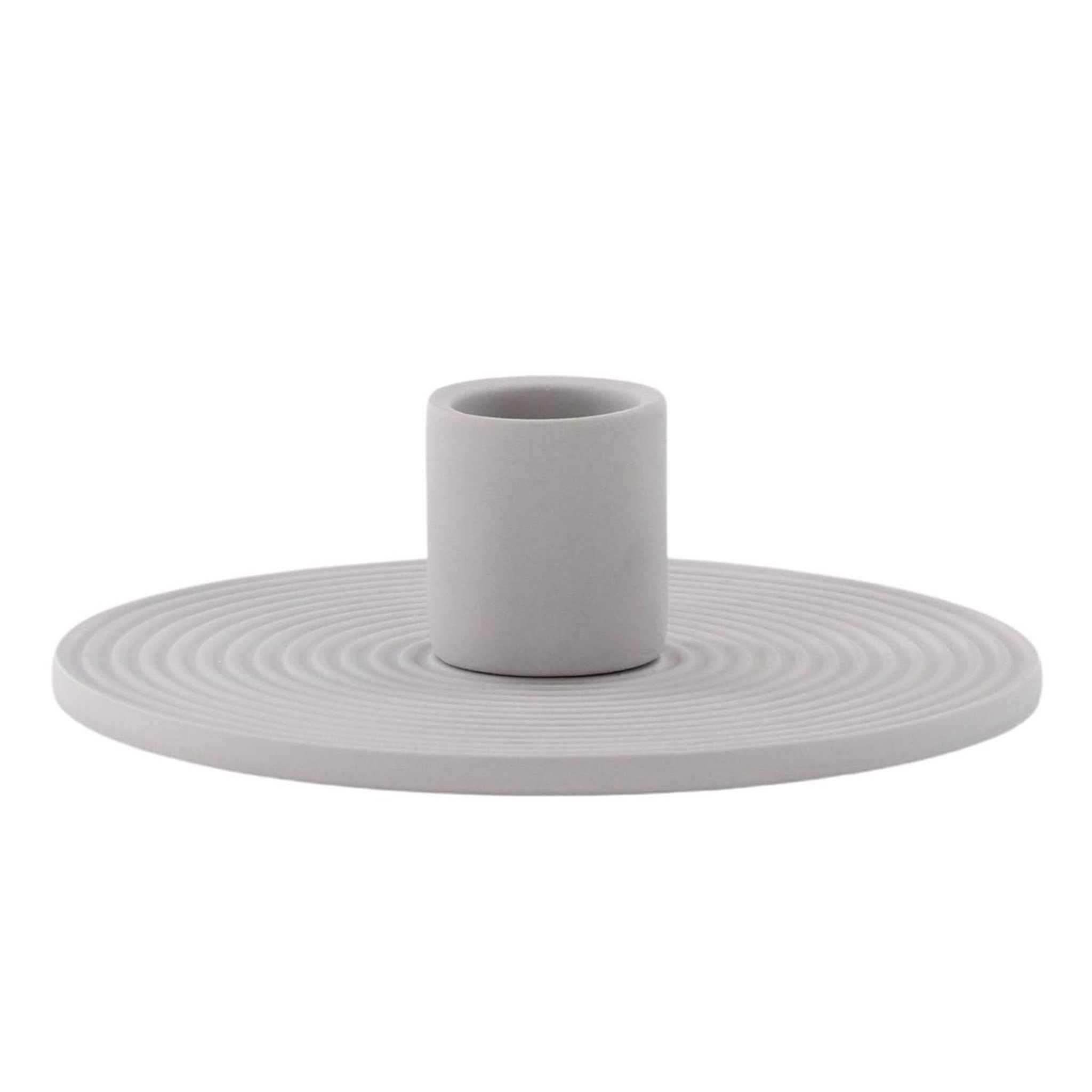 Paris Prix Bougeoir design en argile  dian  12cm gris