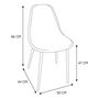 Voir la diapositive 3 : TOILINUX Lot de 4 chaises en bouclette FREYA - Blanc