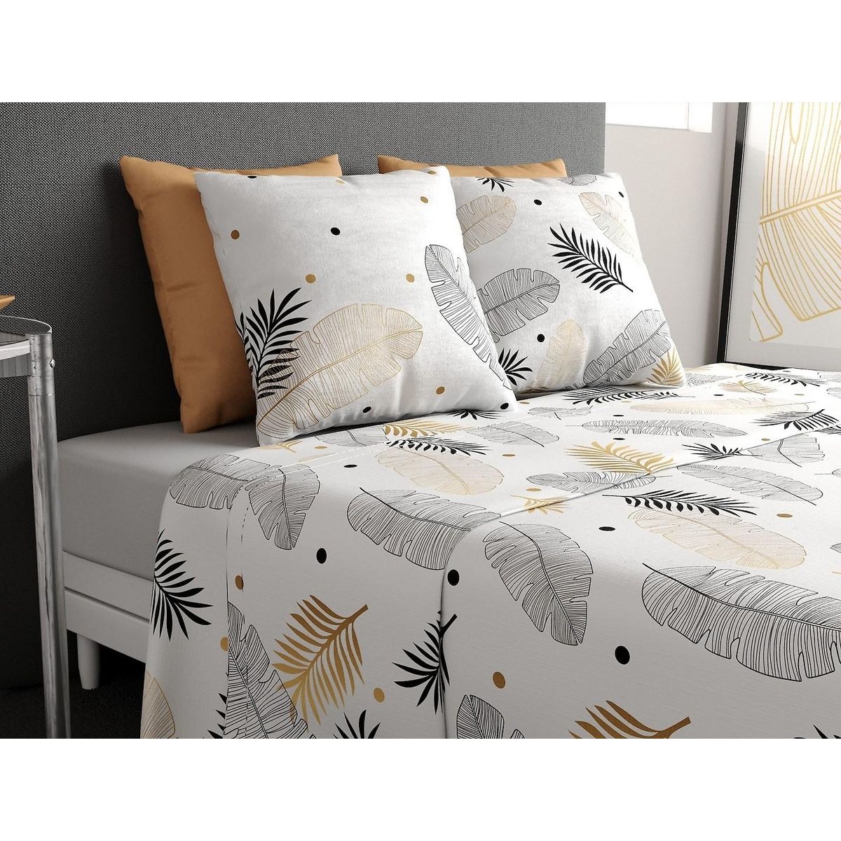 ATELIER DU COTON Parure de drap 100% coton 57fils envole