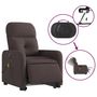 Voir la diapositive 5 : VIDAXL Fauteuil inclinable de massage electrique Marron fonce Tissu