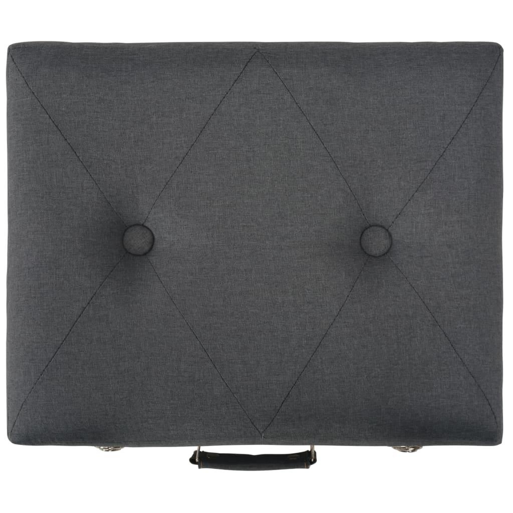 Voir la diapositive 4 : VIDAXL Tabouret de rangement 40 cm Gris fonce Tissu