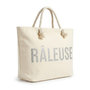 Voir la diapositive 1 : OZABI OZABI Sac de Plage Femme Jute Synthétique – Message Pailleté – Cordage