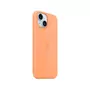 APPLE Coque iPhone 15 MagSafe silicone Sorbet orange