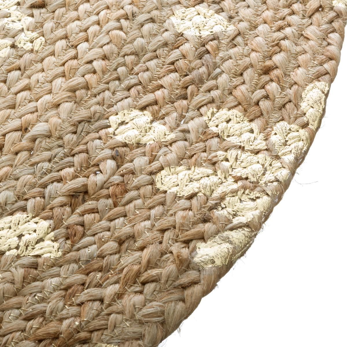 ATMOSPHERA Tapis rond en jute GOLD SHINE