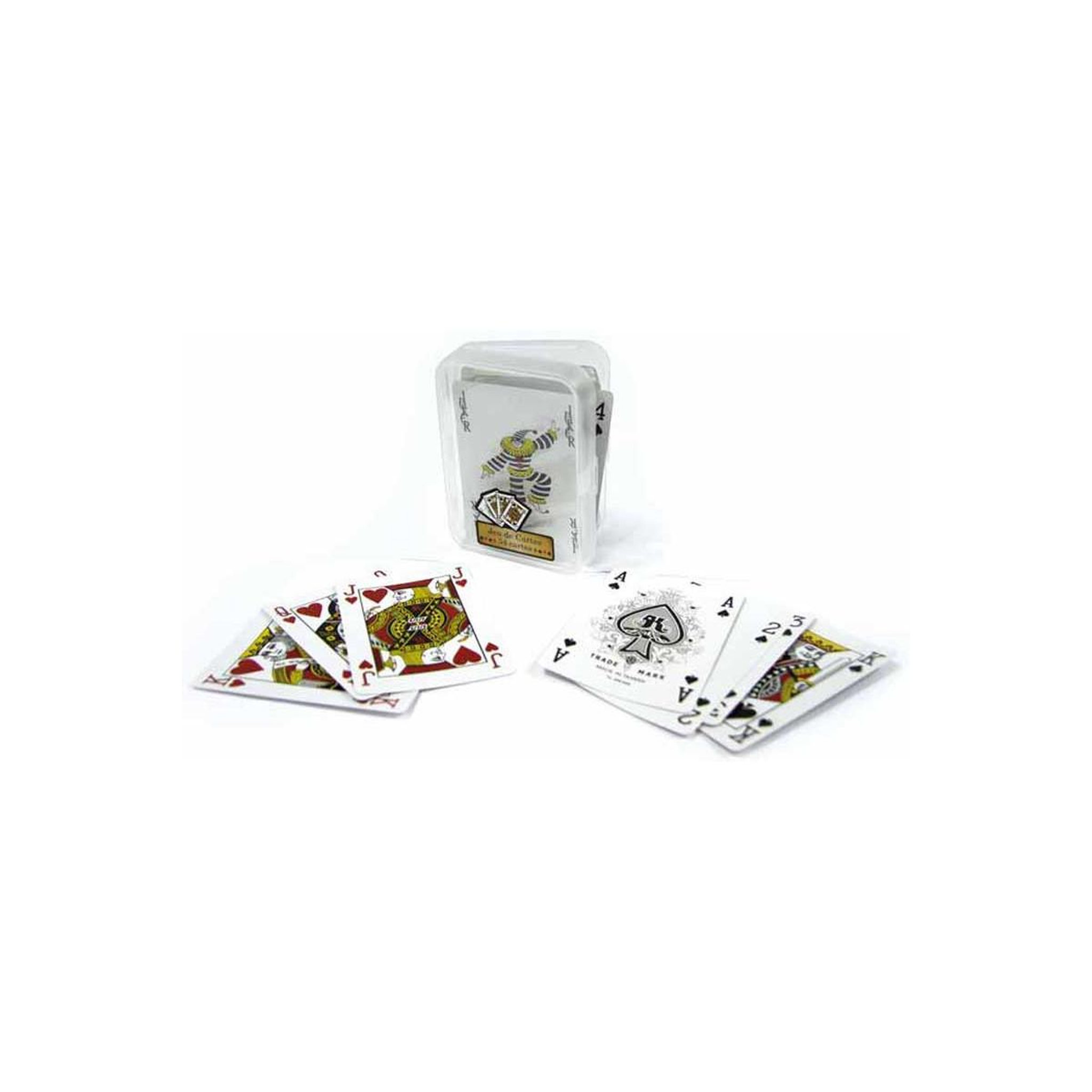 Voir la diapositive 2 : MISTER GADGET Jeu de 54 cartes  a jouer  8cm blanc