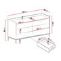 Voir la diapositive 6 : BEST MOBILIER Filipo - commode - noir - 130 cm