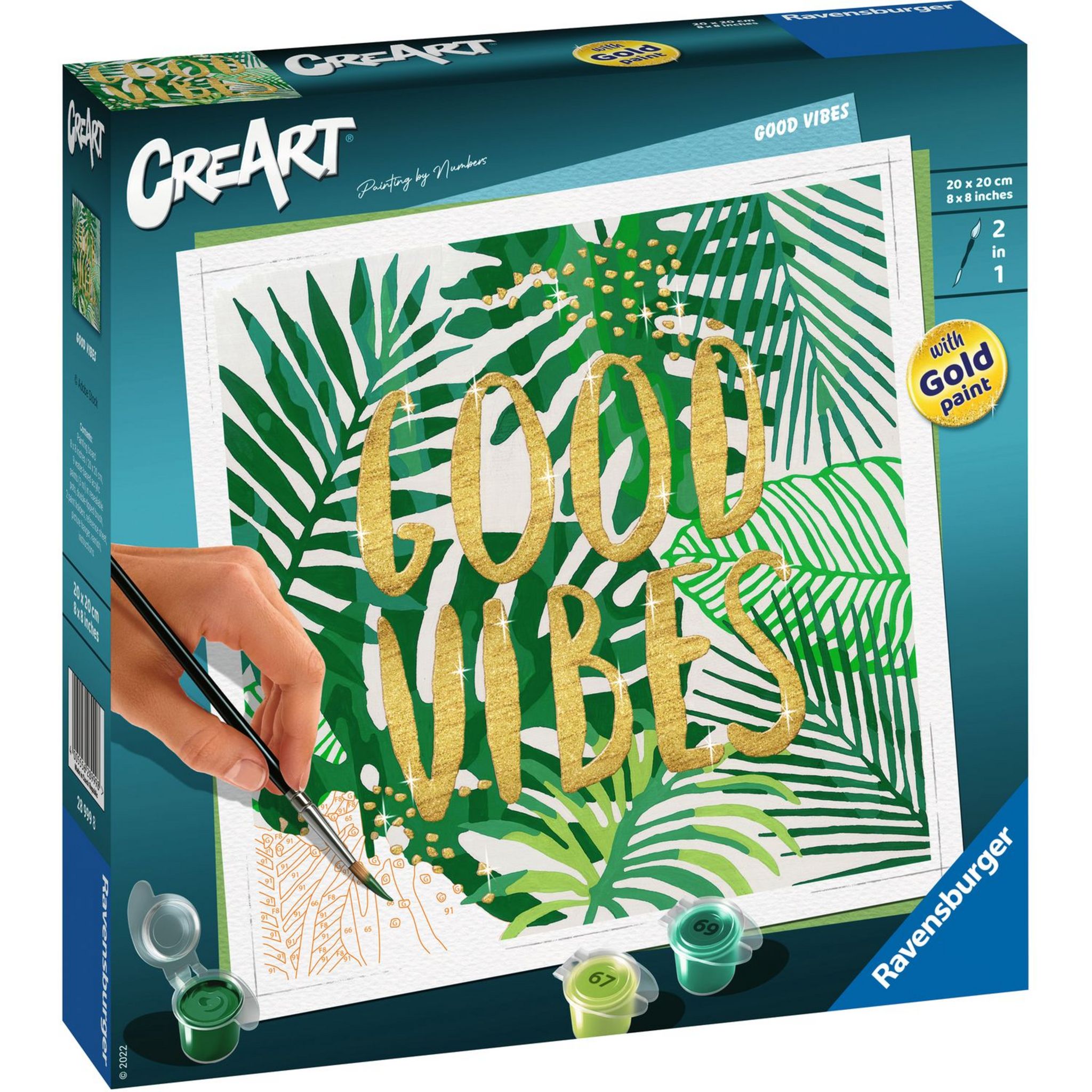 Kit Peinture Par Numéros Ravensburger CreArt 20x20 Cm - Drink Lemon - Loisir Créatif Adulte, Détente Et Décoration - 7