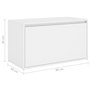Voir la diapositive 6 : VIDAXL Banc d'entree 80x40x45 cm Blanc Bois d'ingenierie