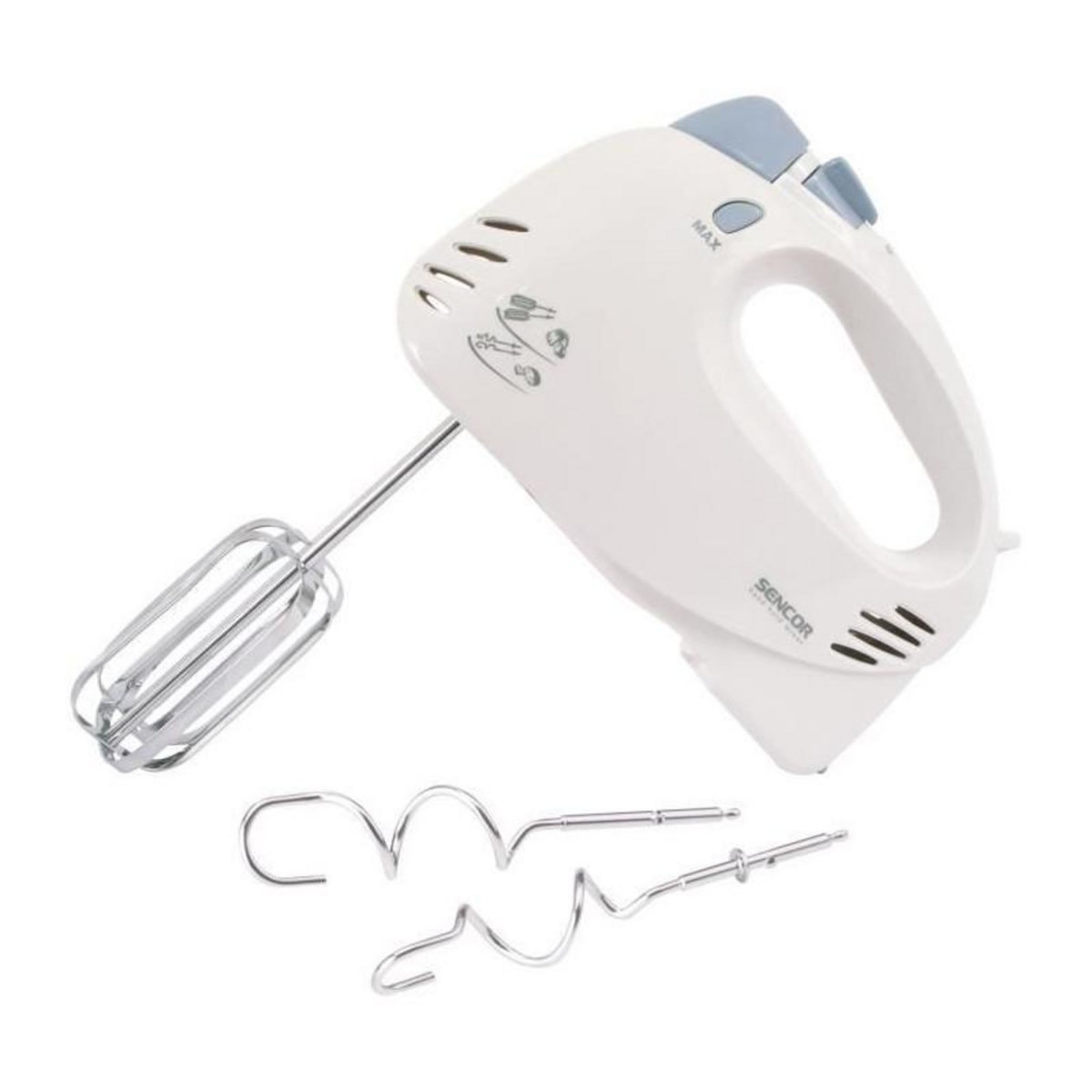 SENCO Batteur a main - SENCOR - SHM 5203-EUE3 - 400 W - 5 vitesses et Turbo pulse - Blanc