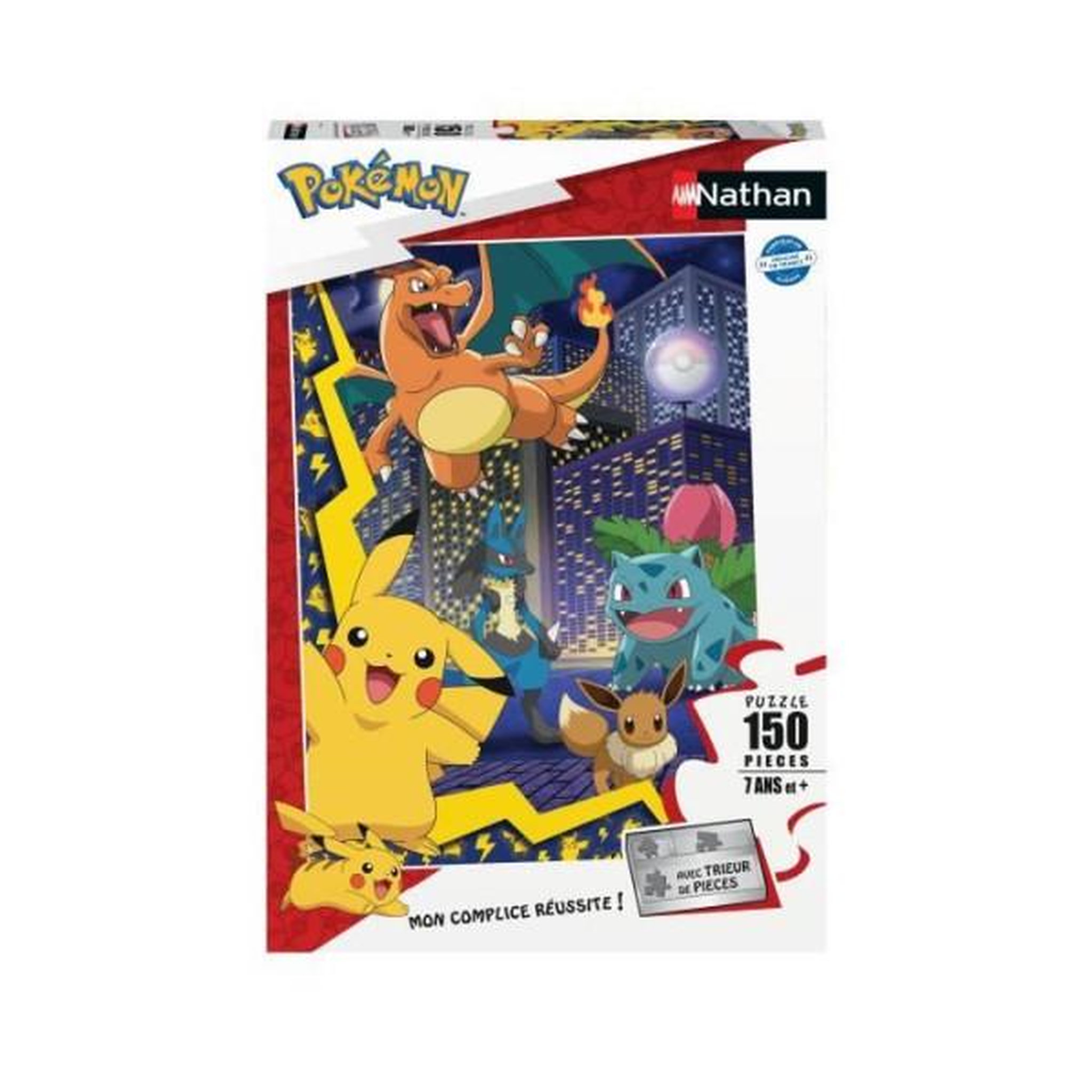Nathan Puzzle 150 pieces la ville des pokémon, pokémon, pour enfant, a partir de 7 ans, nathan, 086189