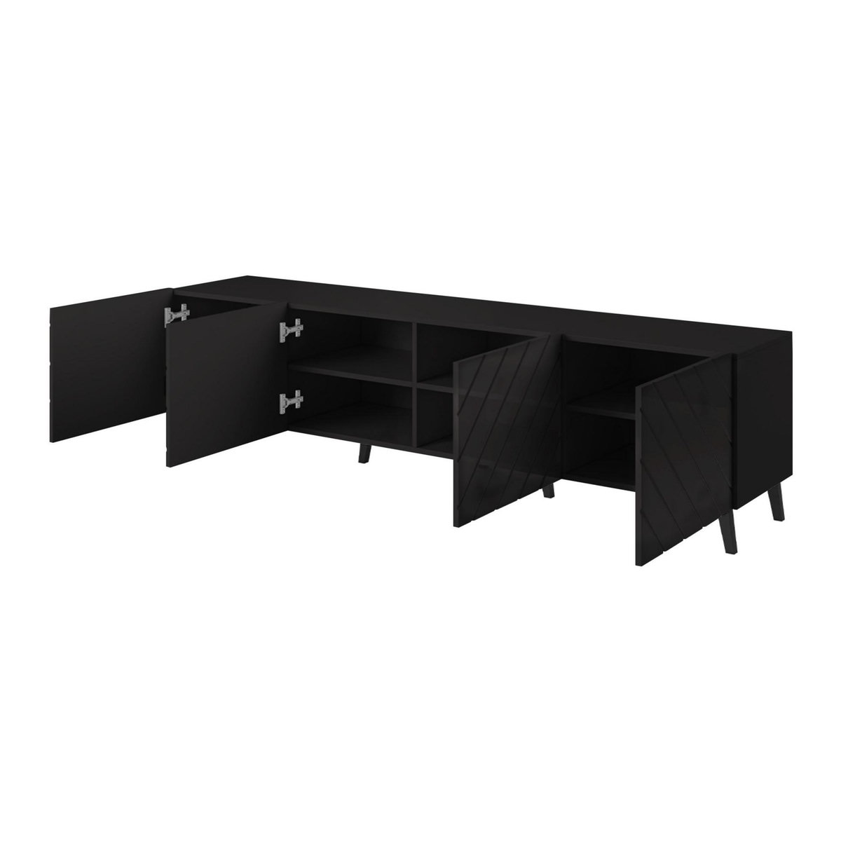 BEST MOBILIER Chloe - meuble tv - 4 portes - 200 cm