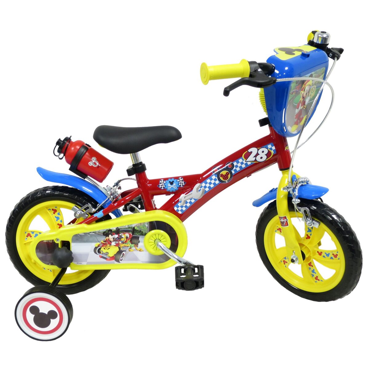 Marvel Vélo 12 Garçon Licence Spiderman pour enfant de 3 à 5 ans avec  stabilisateurs à molettes - 2 freinS pas cher 