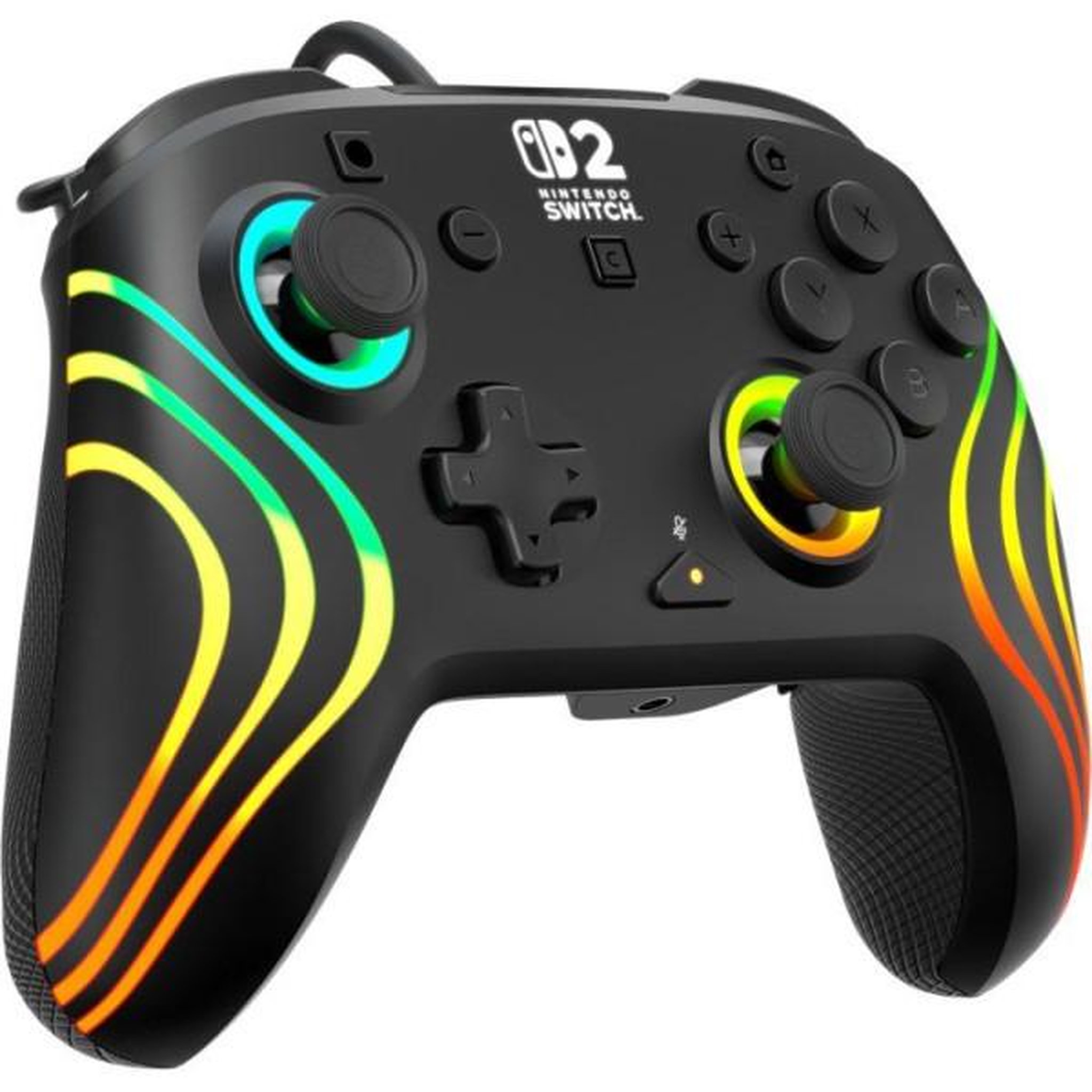 Voir la diapositive 2 : Turtle Beach Manette Gaming filaire RGB - TURTLE BEACH - Afterglow Wave pour Nintendo Switch 2 - Noir