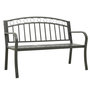 Voir la diapositive 2 : VIDAXL Banc de jardin avec table Gris 120 cm Acier