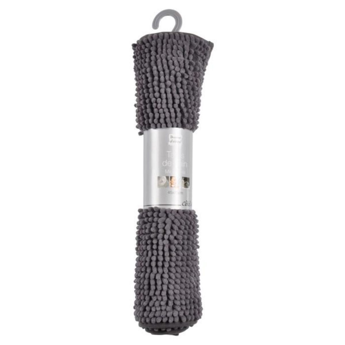 Paris Prix Tapis de Bain Microfibre  Sweety  45x75cm Anthracite