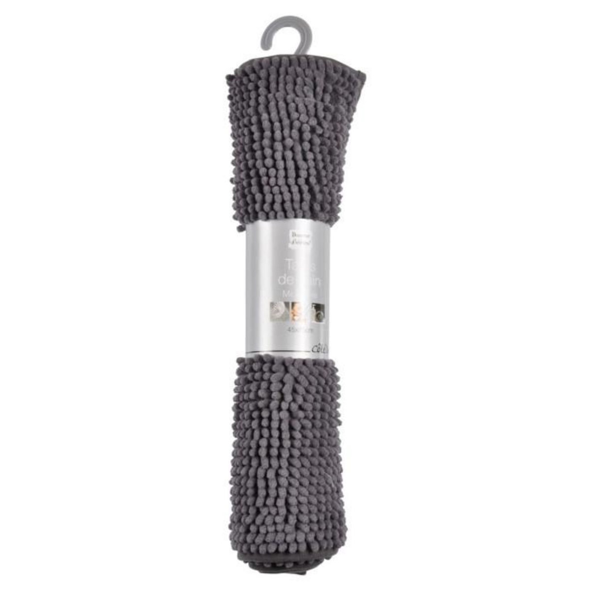 Paris Prix Tapis de Bain Microfibre  Sweety  45x75cm Anthracite