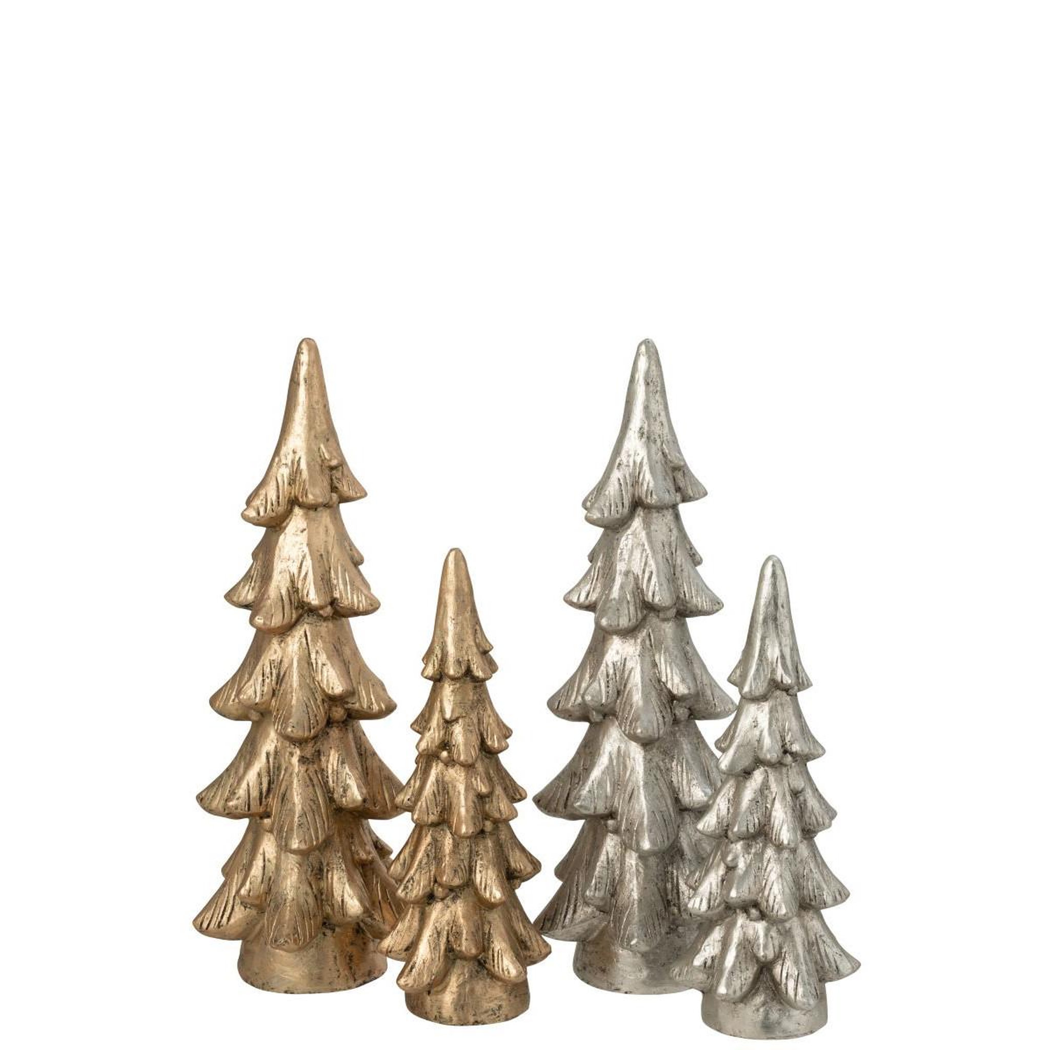Voir la diapositive 3 : J-LINE Sapin de noël sur socle  party  51cm argent