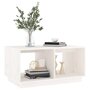 Voir la diapositive 4 : VIDAXL Table basse Blanc 80x50x40 cm Bois massif de pin