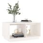 Voir la diapositive 4 : VIDAXL Table basse Blanc 80x50x40 cm Bois massif de pin