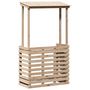 Voir la diapositive 2 : VIDAXL Table de bar d'exterieur et toit 112,5x57x195,5 cm bois massif
