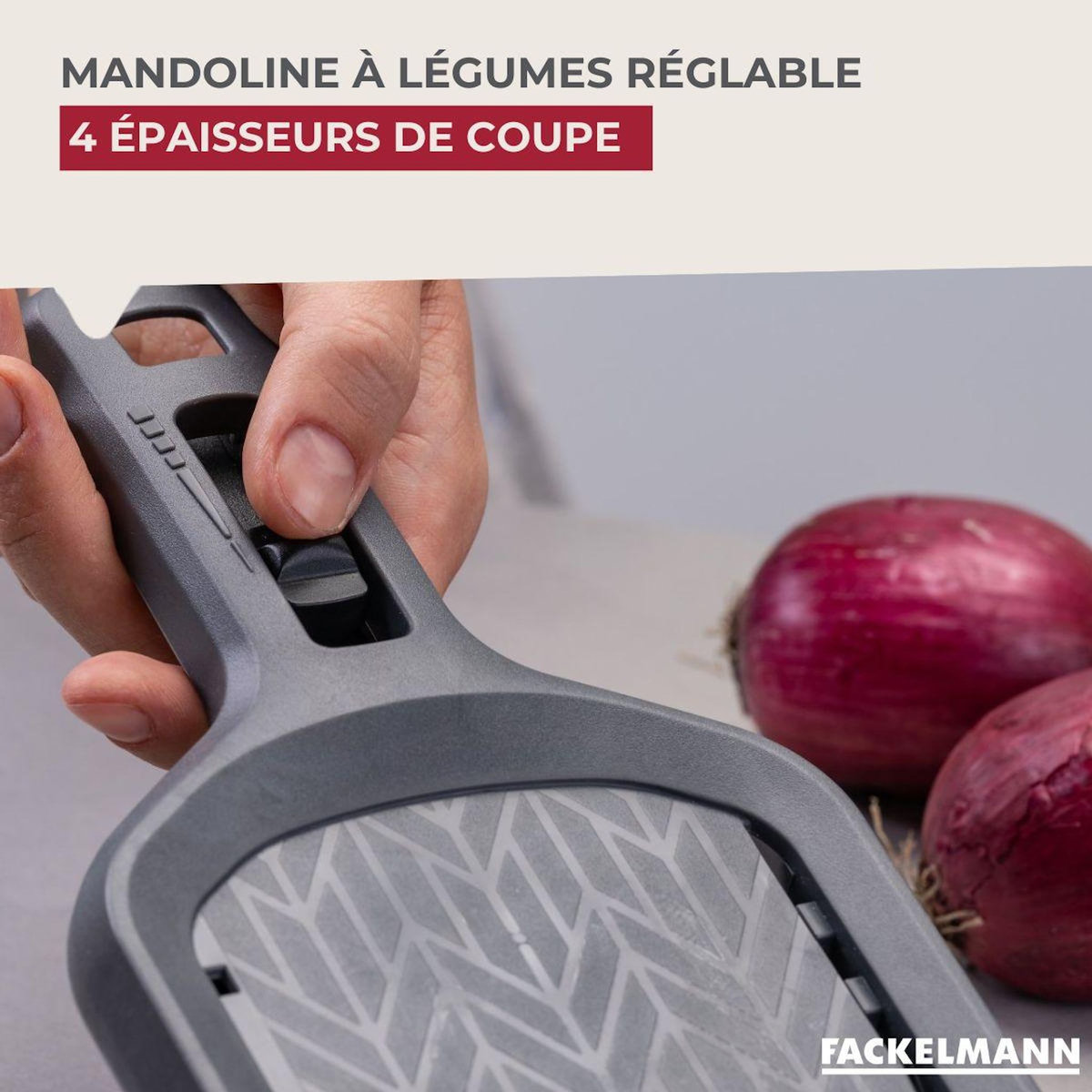 Fackelmann Mandoline réglable 4 hauteurs Fackelmann