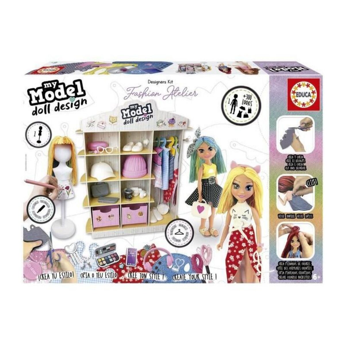 EDUCA MY MODEL DOLL DESIGN FASHION ATELIER - EDUCA - Jeu de stylisme - 19350