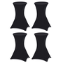 Voir la diapositive 6 : ID MARKET Lot de 4 tables hautes pliantes 105 CM et 4 housses noires
