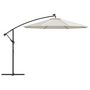 Voir la diapositive 4 : VIDAXL Parasol avec eclairage LED 300cm Poteau en metal Sable