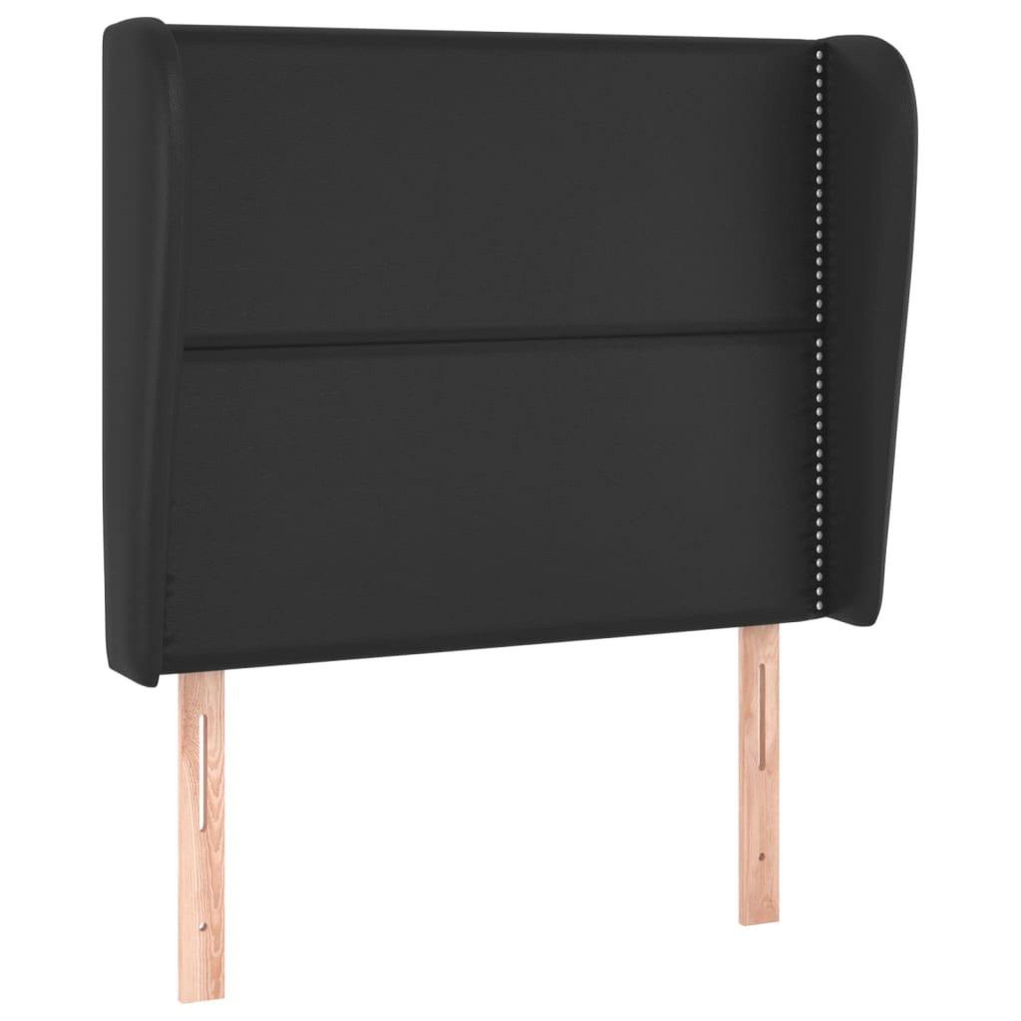 Voir la diapositive 2 : VIDAXL Tete de lit avec oreilles Noir 83x23x118/128 cm Similicuir