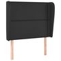 Voir la diapositive 2 : VIDAXL Tete de lit avec oreilles Noir 83x23x118/128 cm Similicuir