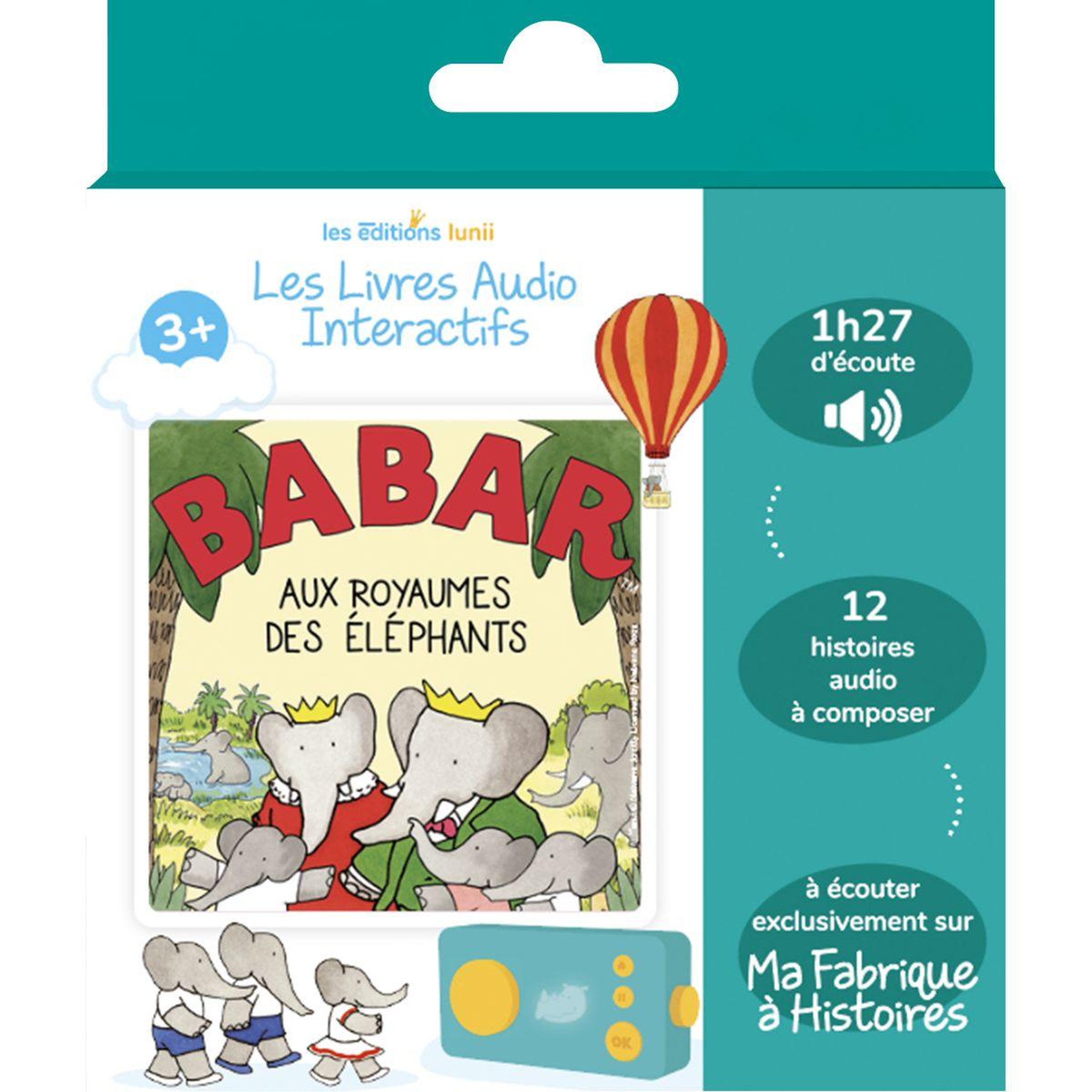 Lunii Livre interactif Babar au Royaume des éléphants