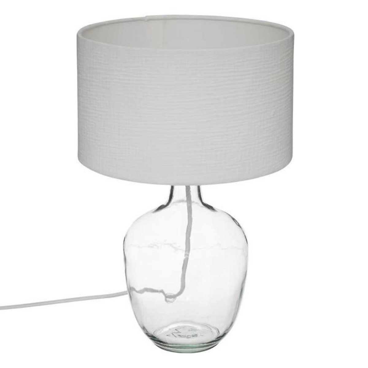 ATMOSPHERA Lampe à Poser en Verre  Winter  43cm Blanc