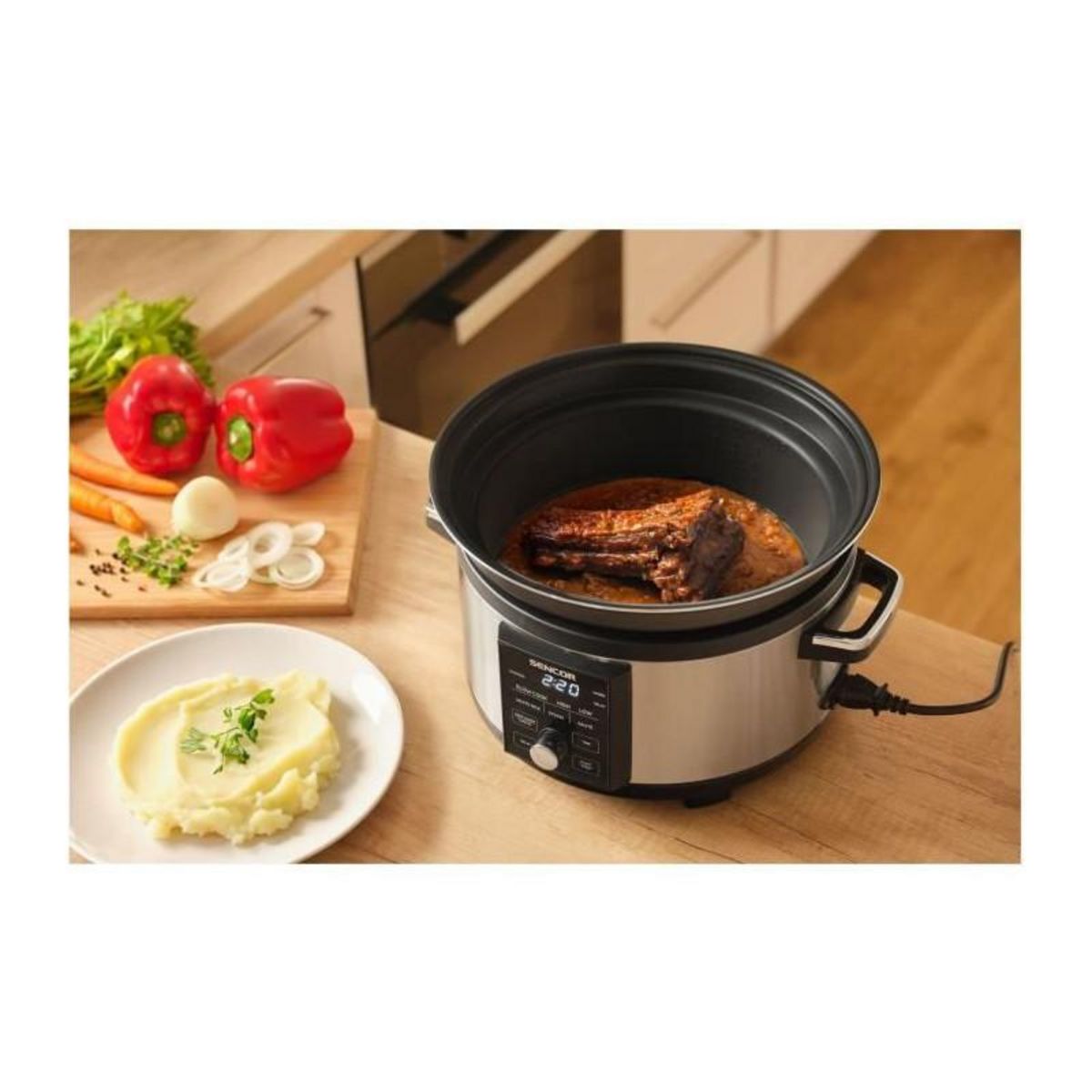 SENCO Mijoteuse - SENCOR - SPR 5520SS - 5,5 L - Gris / Noir