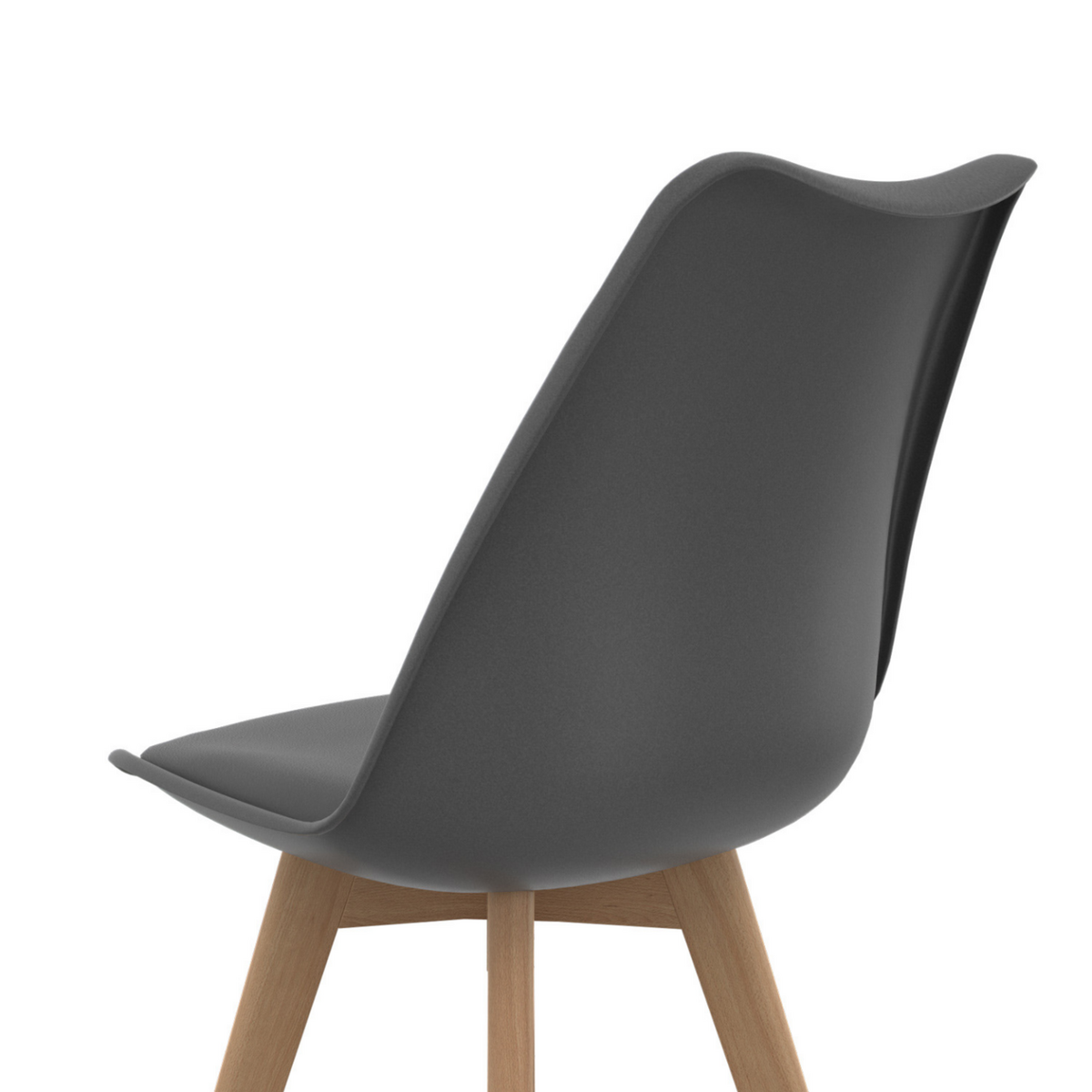 ID MARKET Lot de 4 chaises scandinaves SARA mix color gris clair, blanc, gris foncé, vert